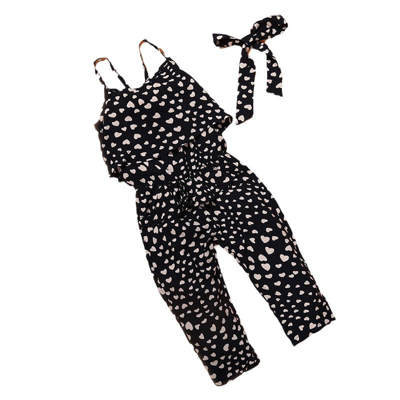 Cute halter one-piece children's clothing