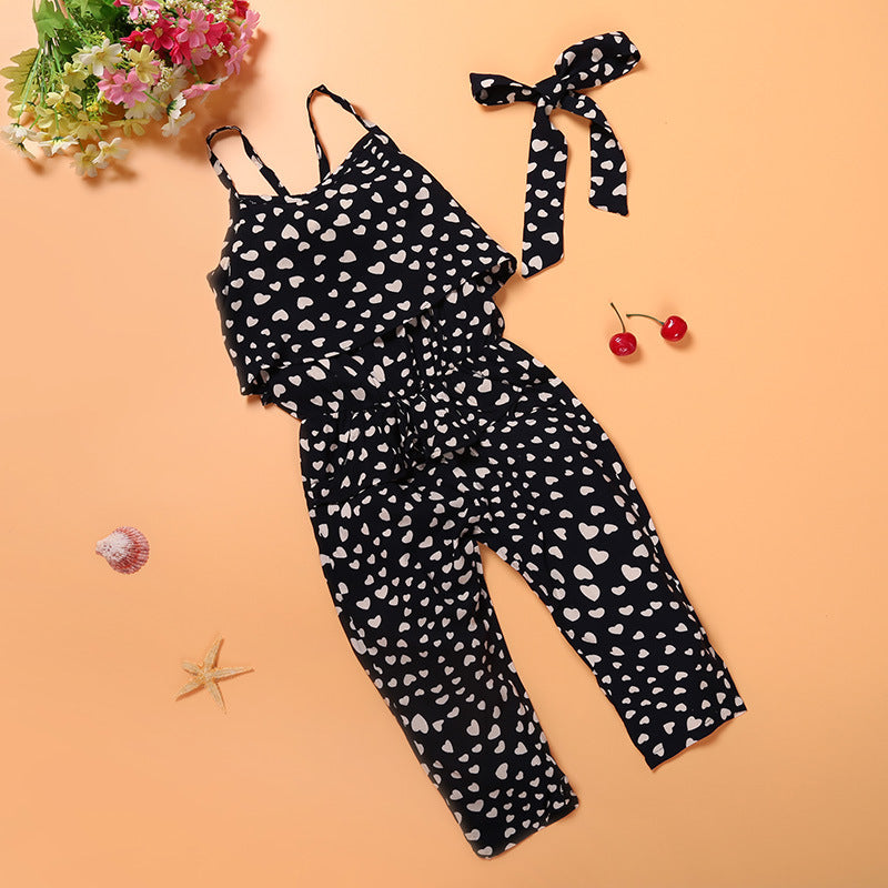 Cute halter one-piece children's clothing