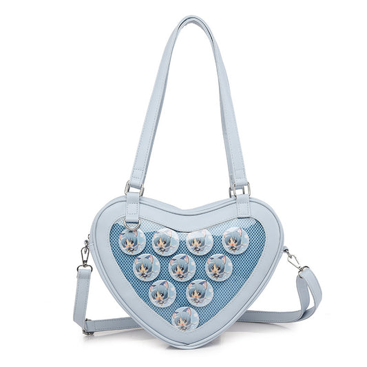 Cute Heart Shaped Messenger Bag