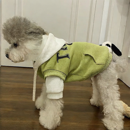 Cute hooded and fleece warm hoodie dog clothing