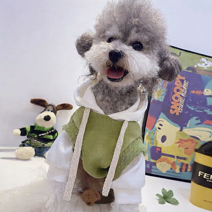 Cute hooded and fleece warm hoodie dog clothing