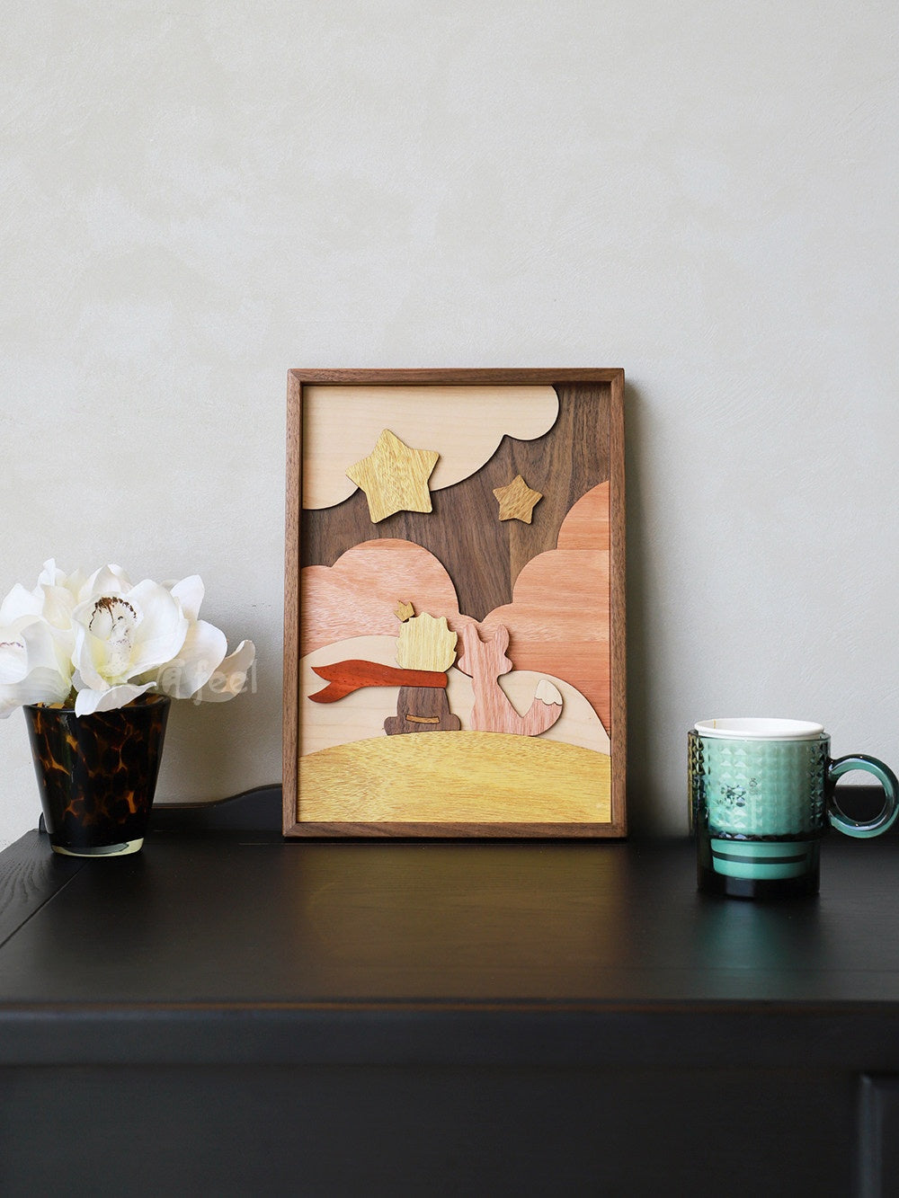Cute Little Prince Wooden Puzzle Painting