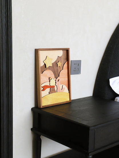 Cute Little Prince Wooden Puzzle Painting