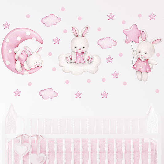 Cute little rabbit wall sticker