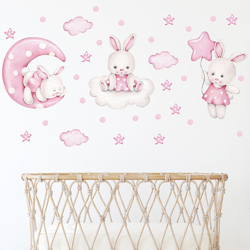 Cute little rabbit wall sticker