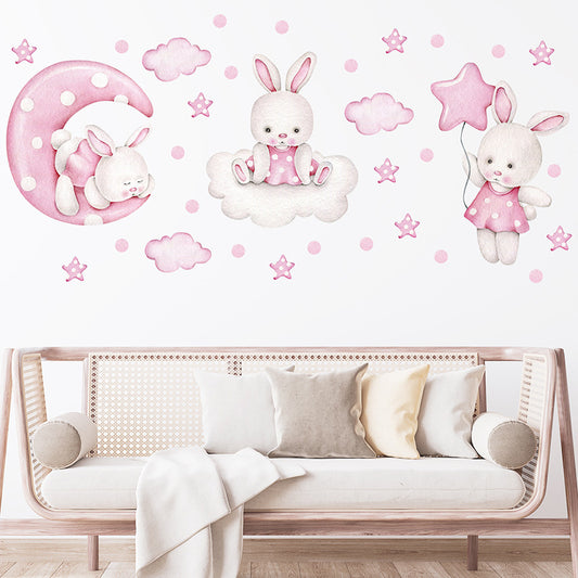 Cute little rabbit wall sticker