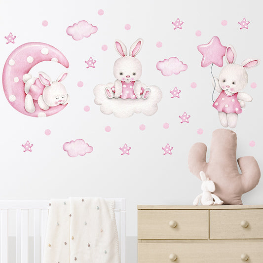 Cute little rabbit wall sticker