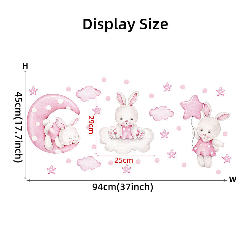 Cute little rabbit wall sticker
