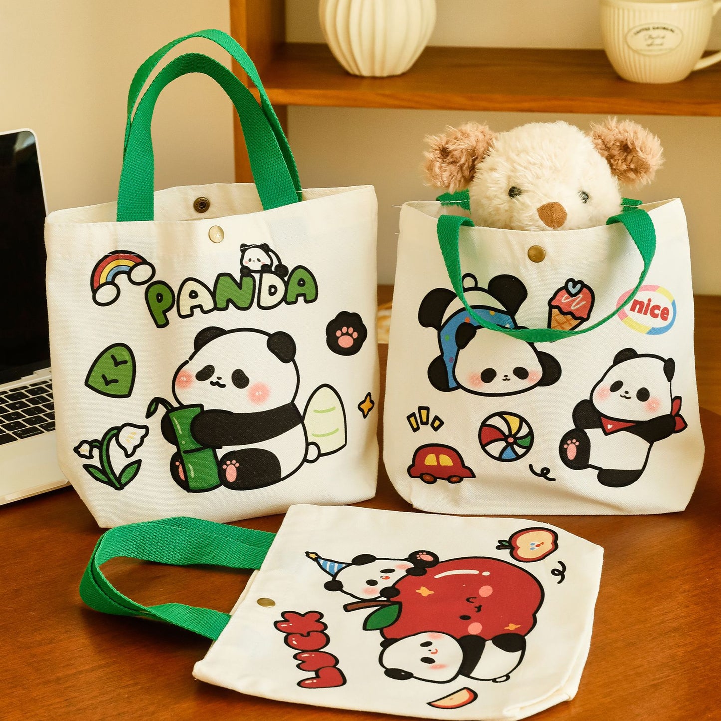 Cute Panda Canvas Bag