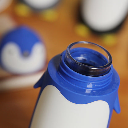 Cute Penguin Double-Layer Glass Cup