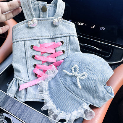 Cute Pet Denim Skirt for Small Dogs