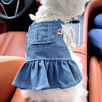 Cute Pet Denim Skirt for Small Dogs
