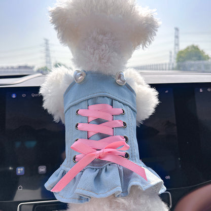 Cute Pet Denim Skirt for Small Dogs