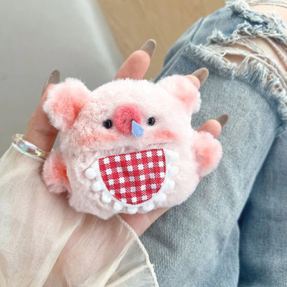 Cute Pig Plush Silicone Earphone Case