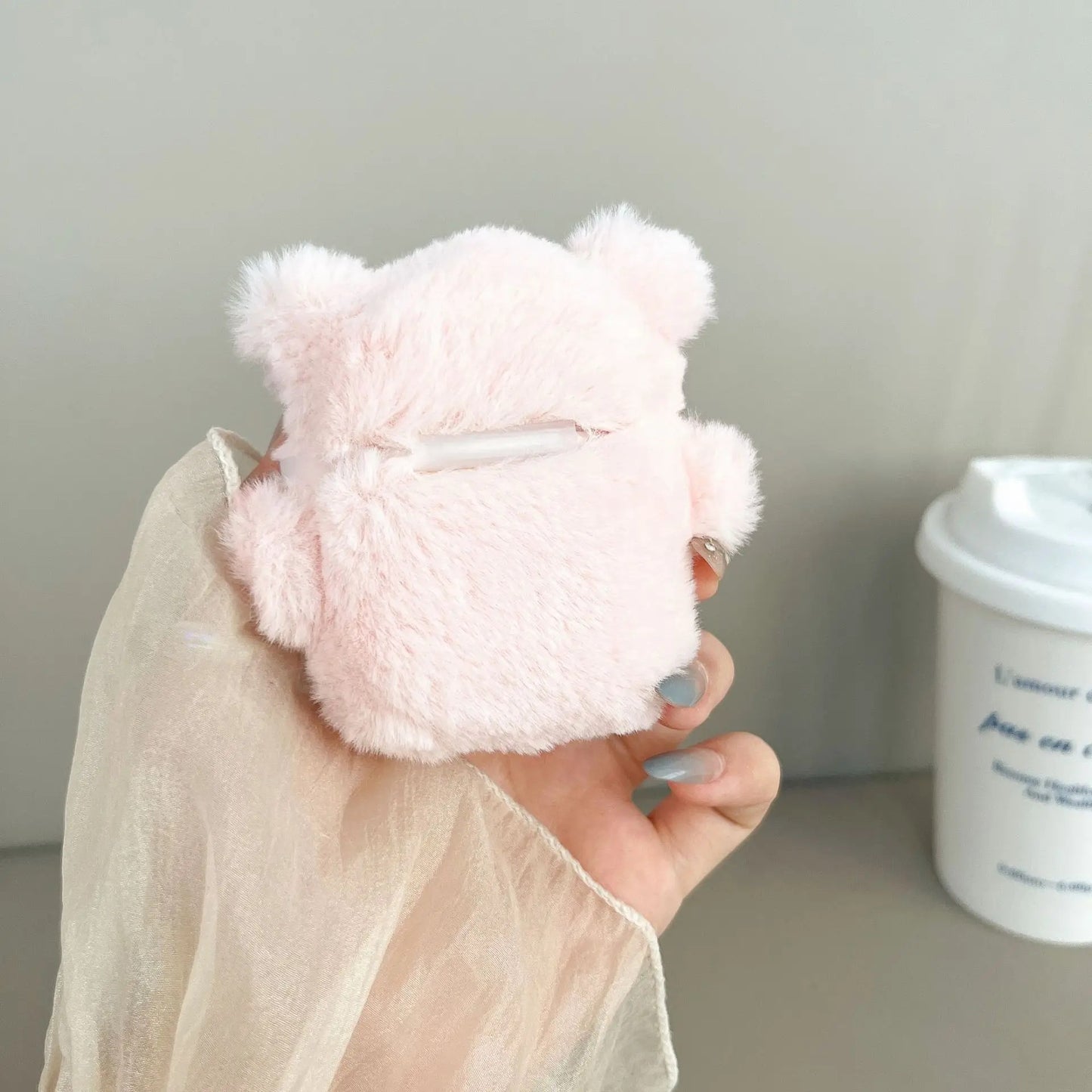 Cute Pig Plush Silicone Earphone Case