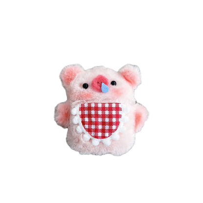 Cute Pig Plush Silicone Earphone Case