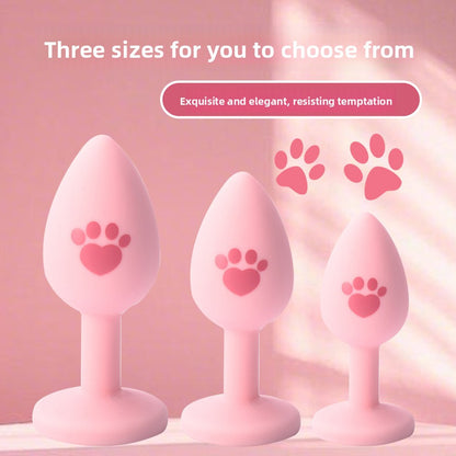 Cute Pink Cat Claw Silicone Anal Plug