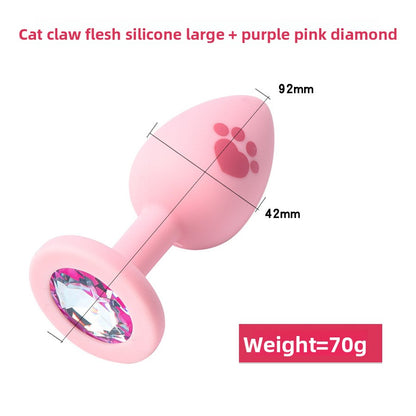 Cute Pink Cat Claw Silicone Anal Plug