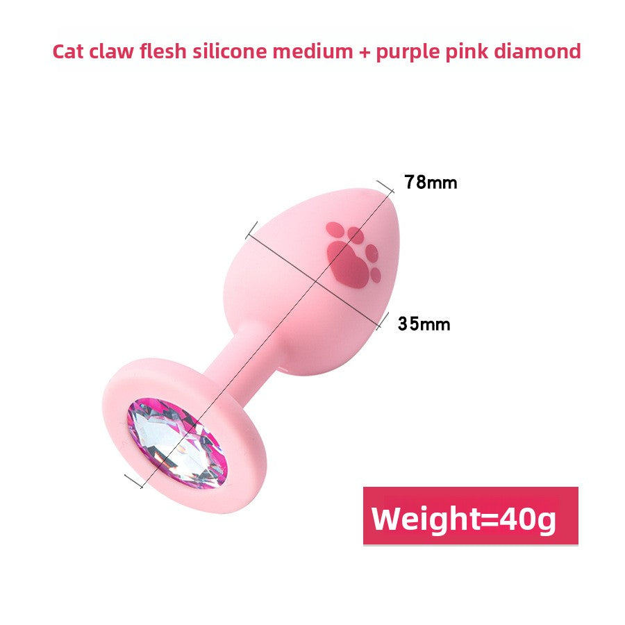 Cute Pink Cat Claw Silicone Anal Plug