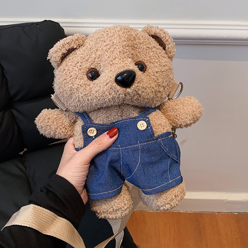 Cute Plush Bear Crossbody Bag