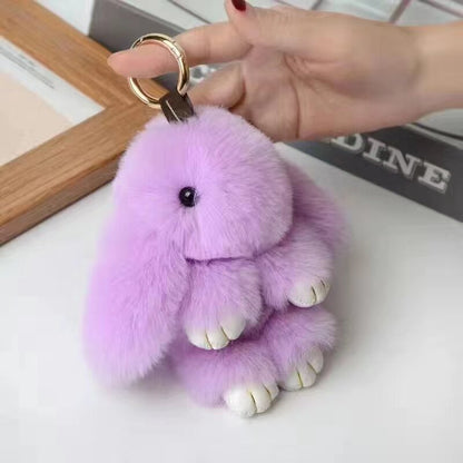 Cute Plush Bunny Keychain Charm
