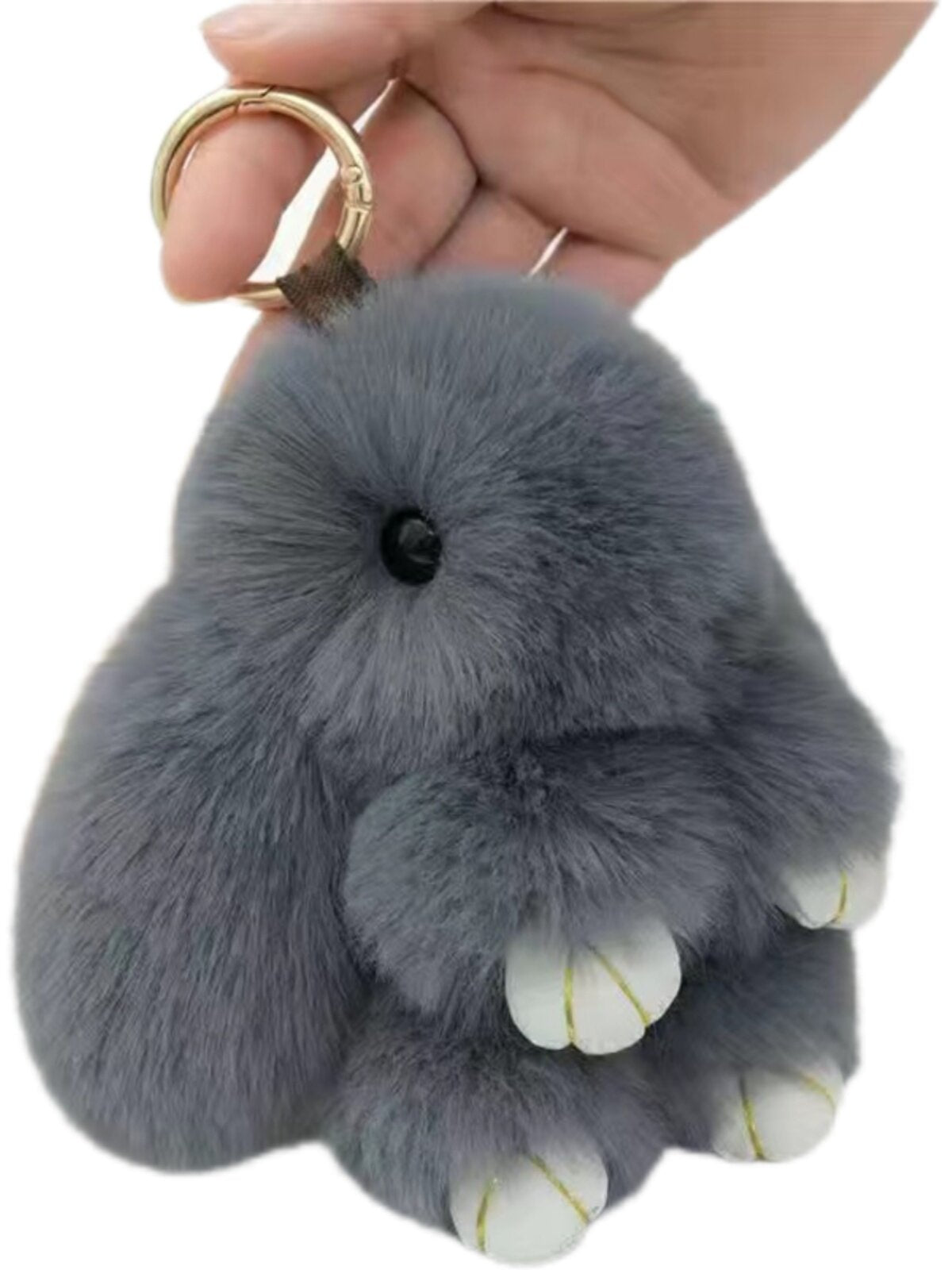 Cute Plush Bunny Keychain Charm