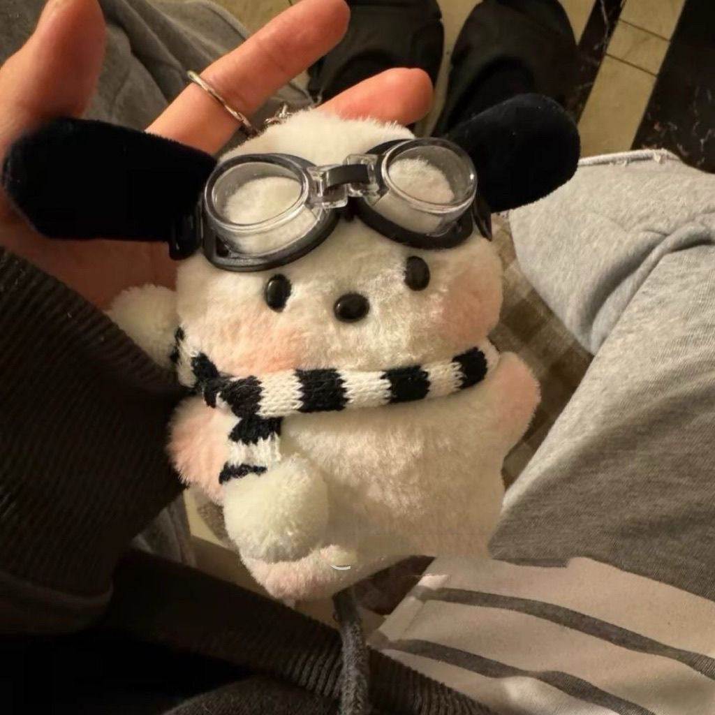 Cute Plush Pacha Dog Doll with Goggles