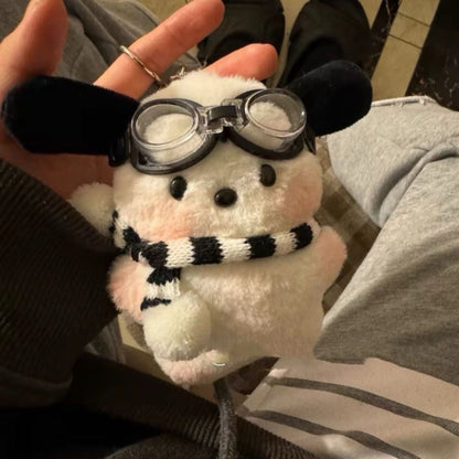 Cute Plush Pacha Dog Doll with Goggles