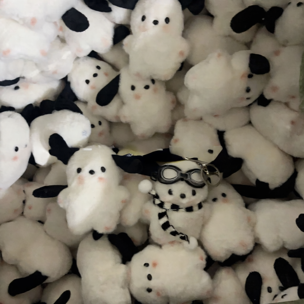 Cute Plush Pacha Dog Doll with Goggles