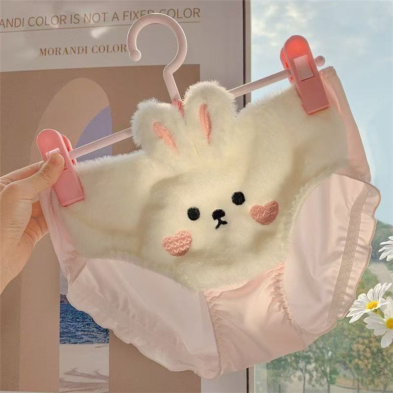 Cute Plush Wireless Push-Up Bra Set