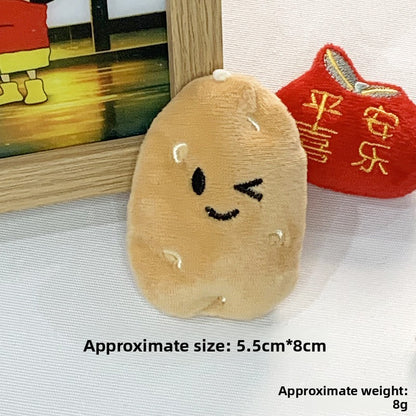 Cute Potato Plush Doll Keychain Pendant