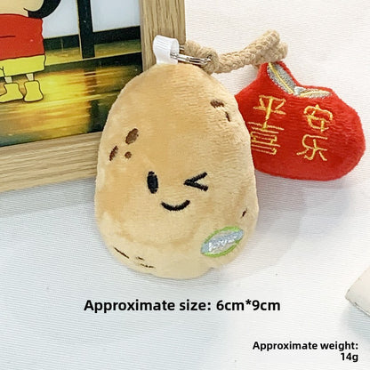 Cute Potato Plush Doll Keychain Pendant