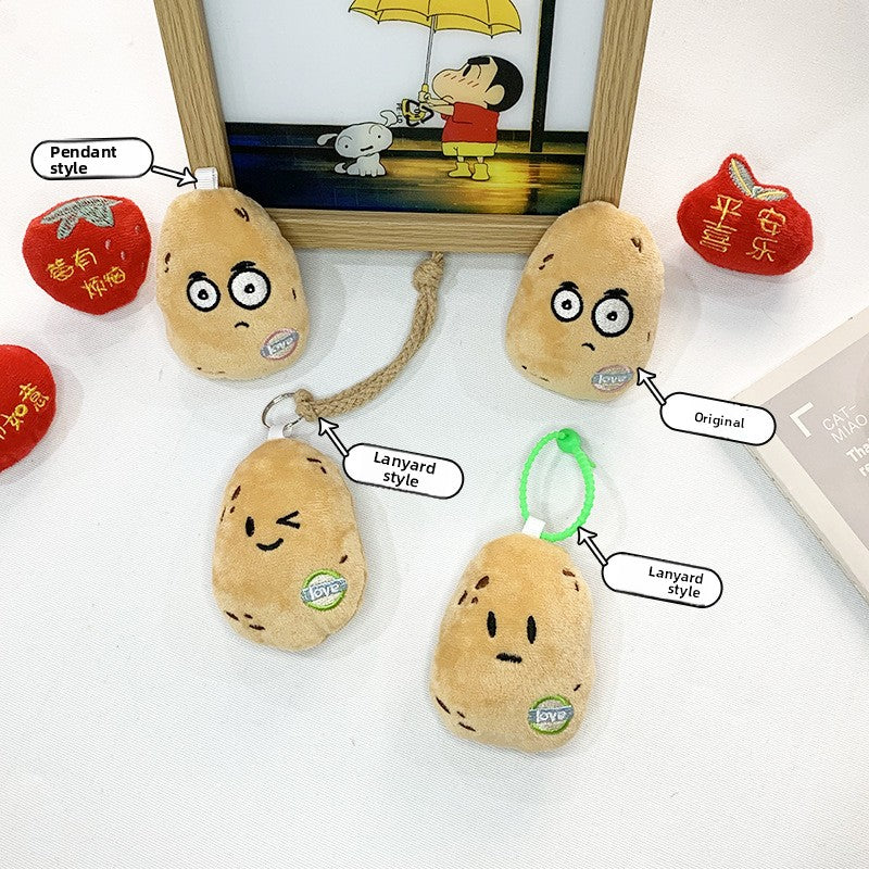 Cute Potato Plush Doll Keychain Pendant