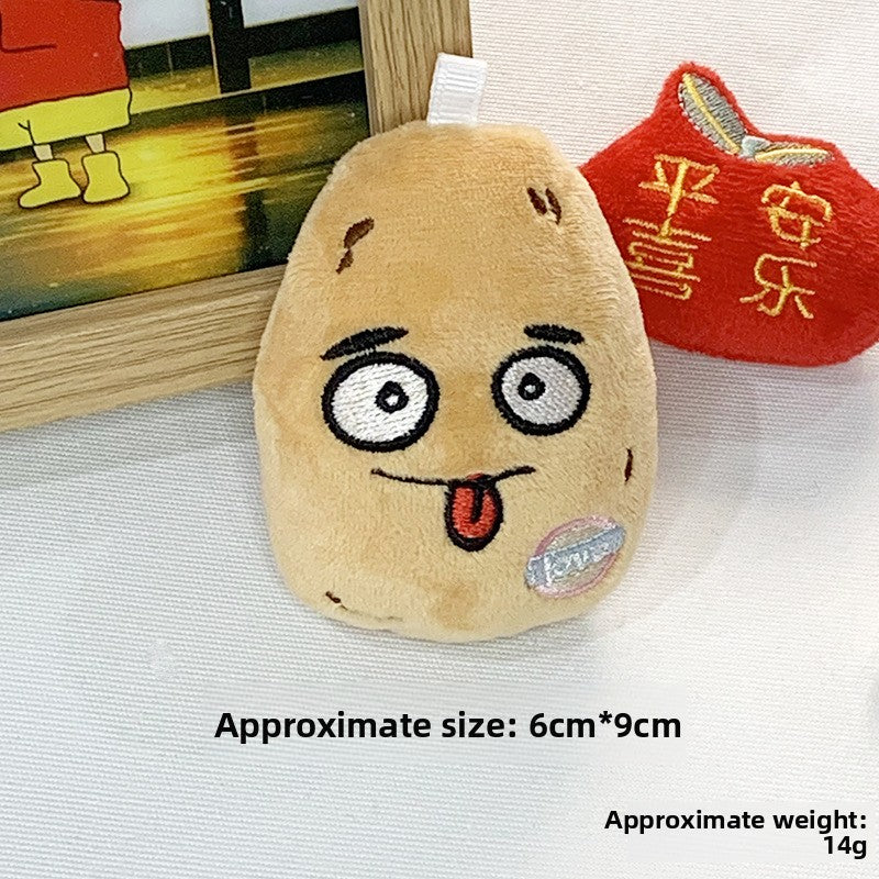 Cute Potato Plush Doll Keychain Pendant