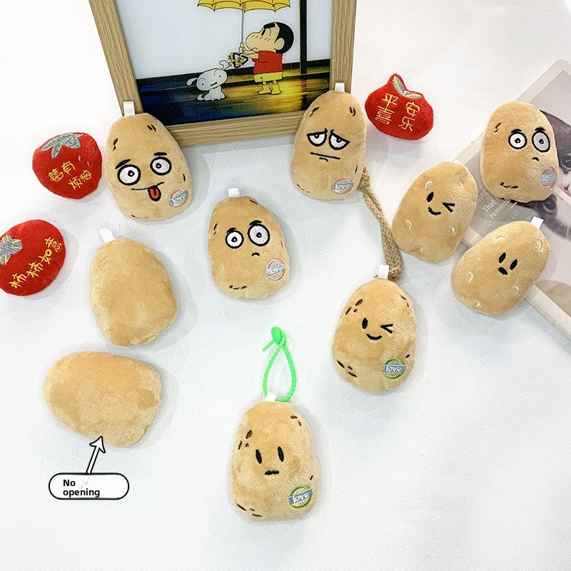 Cute Potato Plush Doll Keychain Pendant