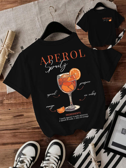 Cute Printed Short-Sleeved Round Neck T-Shirt