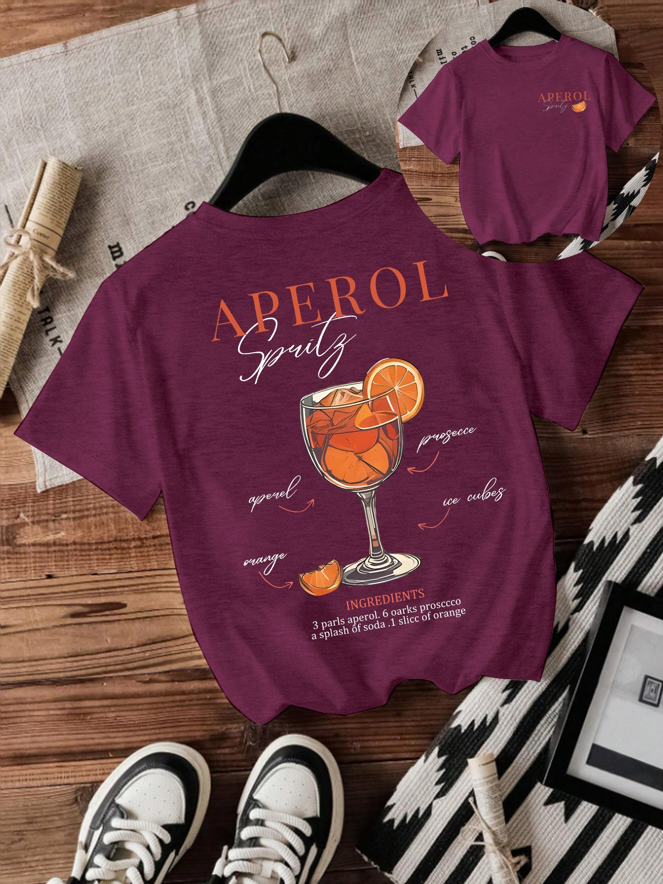 Cute Printed Short-Sleeved Round Neck T-Shirt