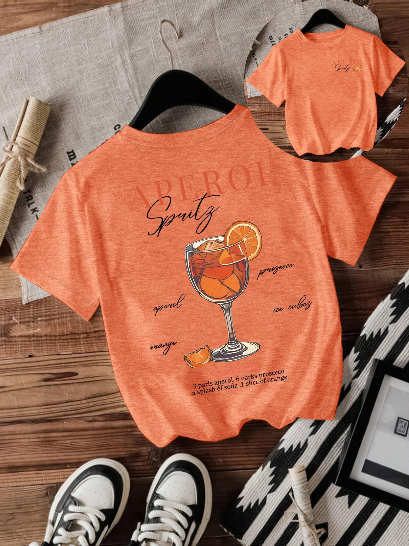 Cute Printed Short-Sleeved Round Neck T-Shirt