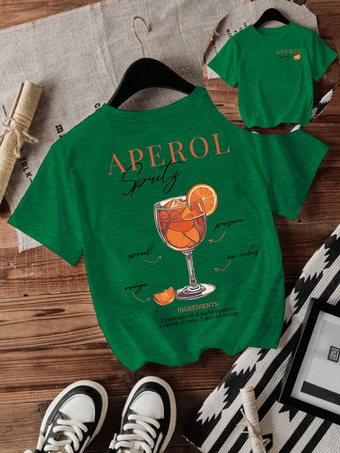 Cute Printed Short-Sleeved Round Neck T-Shirt