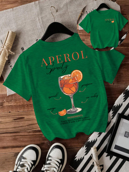 Cute Printed Short-Sleeved Round Neck T-Shirt