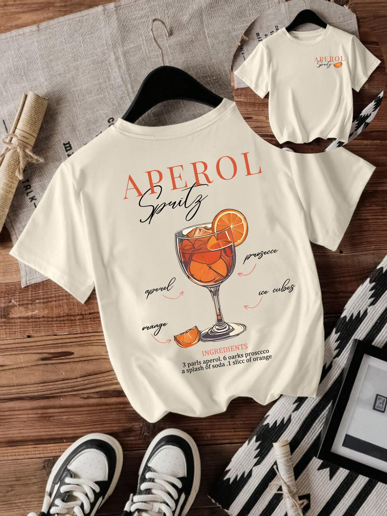 Cute Printed Short-Sleeved Round Neck T-Shirt