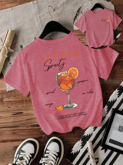 Cute Printed Short-Sleeved Round Neck T-Shirt