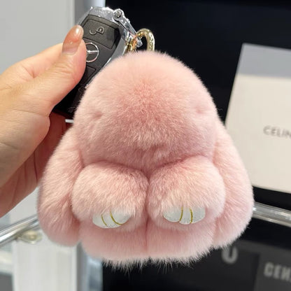Cute Rabbit Fur Keychain
