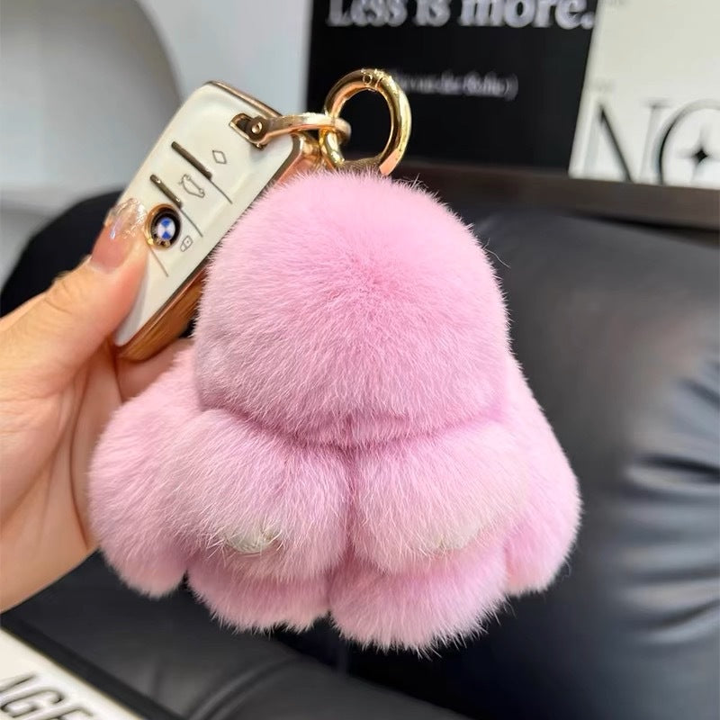 Cute Rabbit Fur Keychain