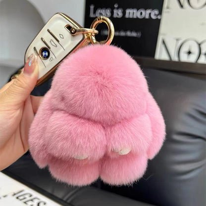 Cute Rabbit Fur Keychain