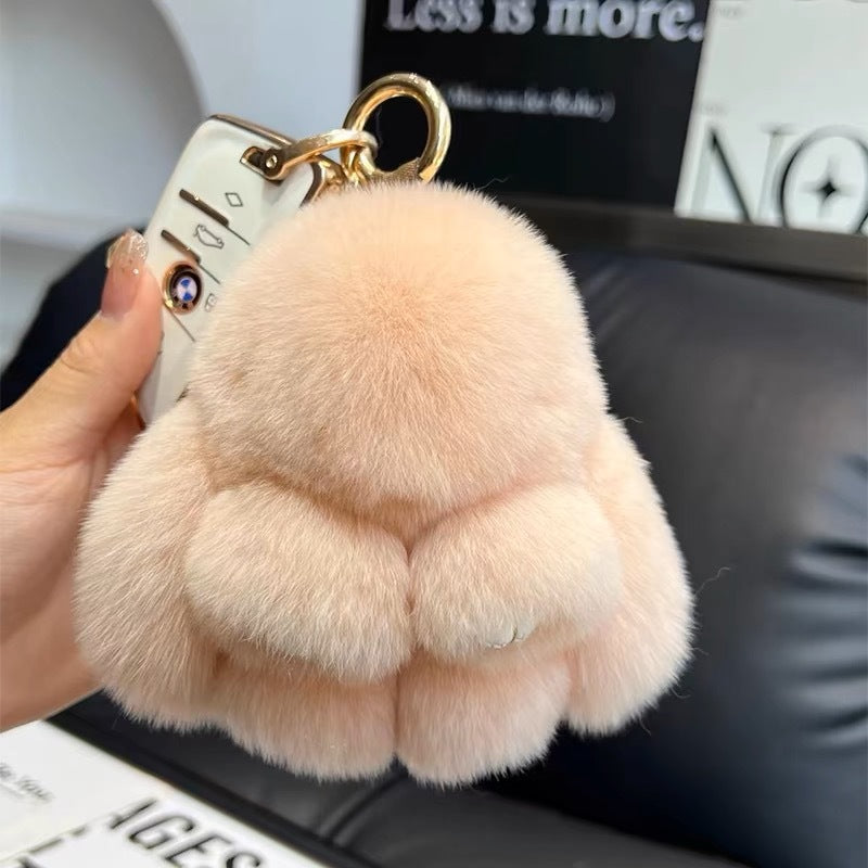 Cute Rabbit Fur Keychain