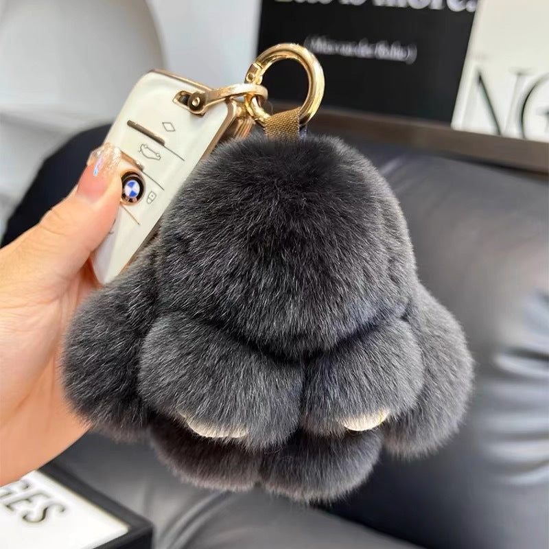 Cute Rabbit Fur Keychain
