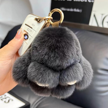 Cute Rabbit Fur Keychain