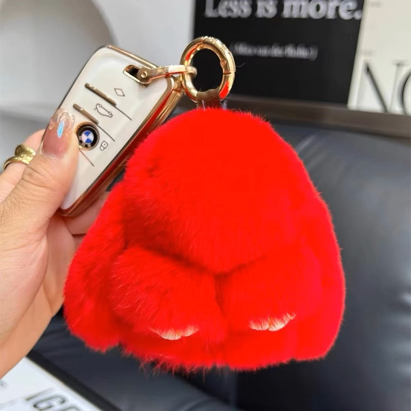 Cute Rabbit Fur Keychain