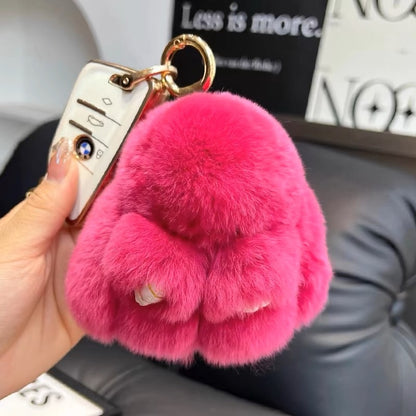 Cute Rabbit Fur Keychain